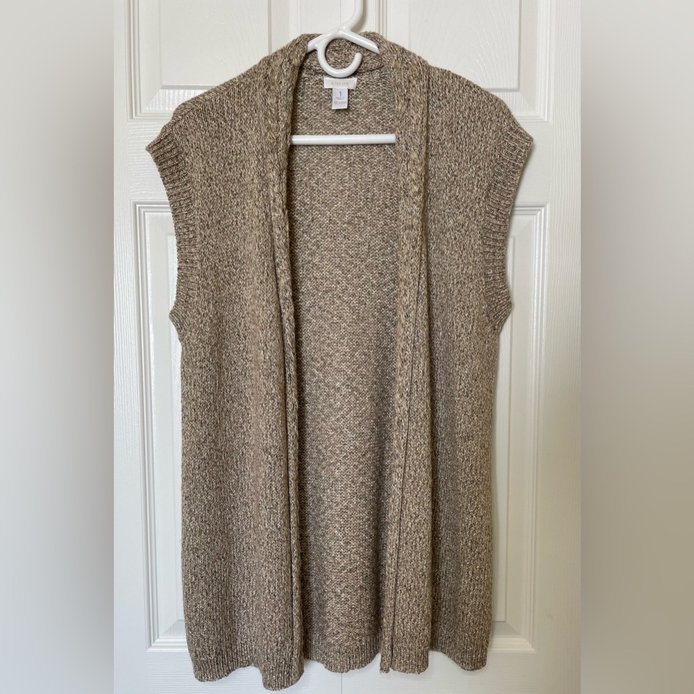 Chico's Open Front Knit Cardigan - Brown